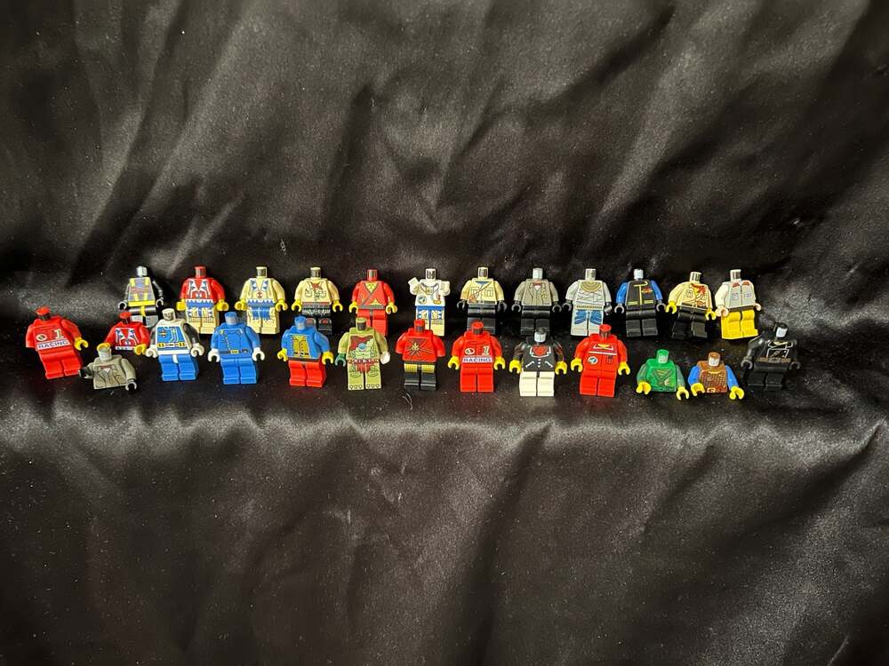 Large Lot of Assorted LEGO Minifigure Torso and Leg Assemblies